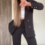 Ref. Dasha: Set blazer + pantalón color negro