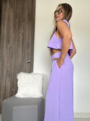 Ref. 066: Pantalón palazo con TOP OBSEQUIO - lila - Image 3