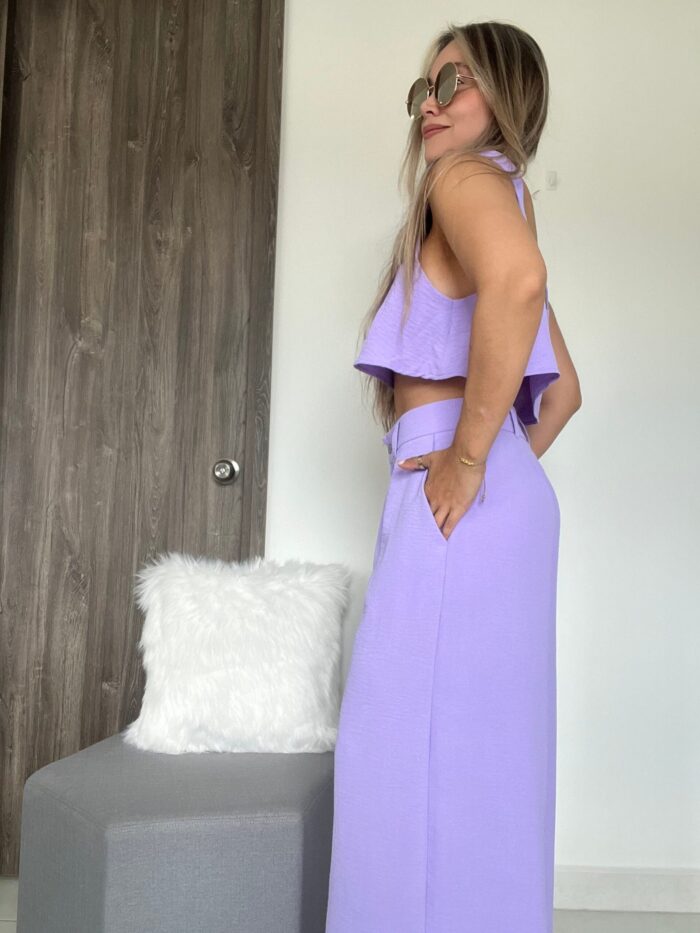Ref. 066: Pantalón palazo con TOP OBSEQUIO - lila - Image 6