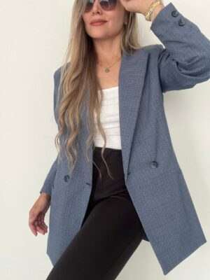 Ref. 003: Blazer extra-oversize cuadros azul - Image 8