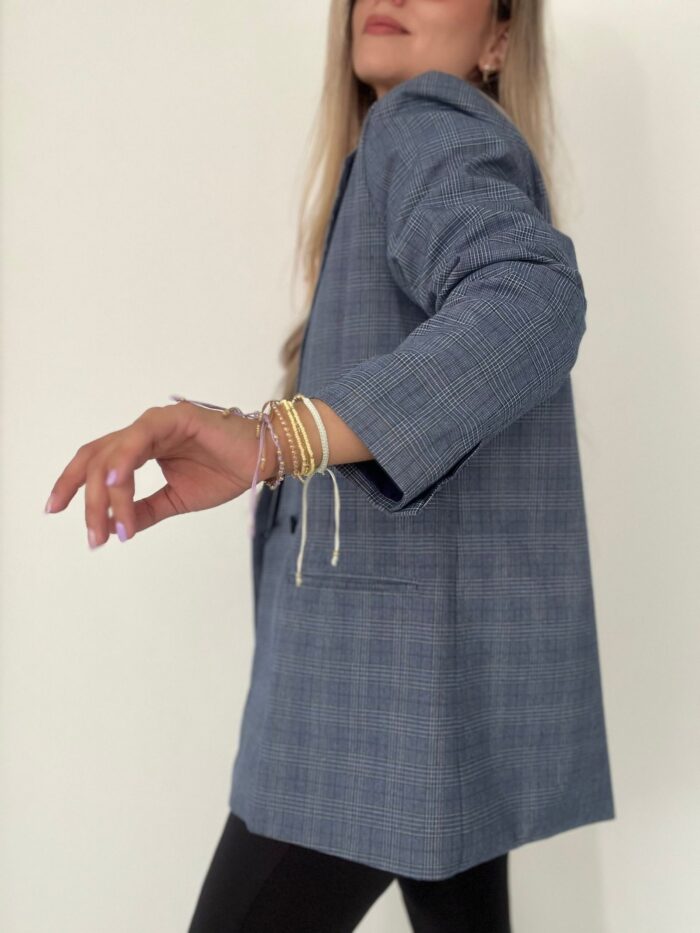 Ref. 003: Blazer extra-oversize cuadros azul - Image 5