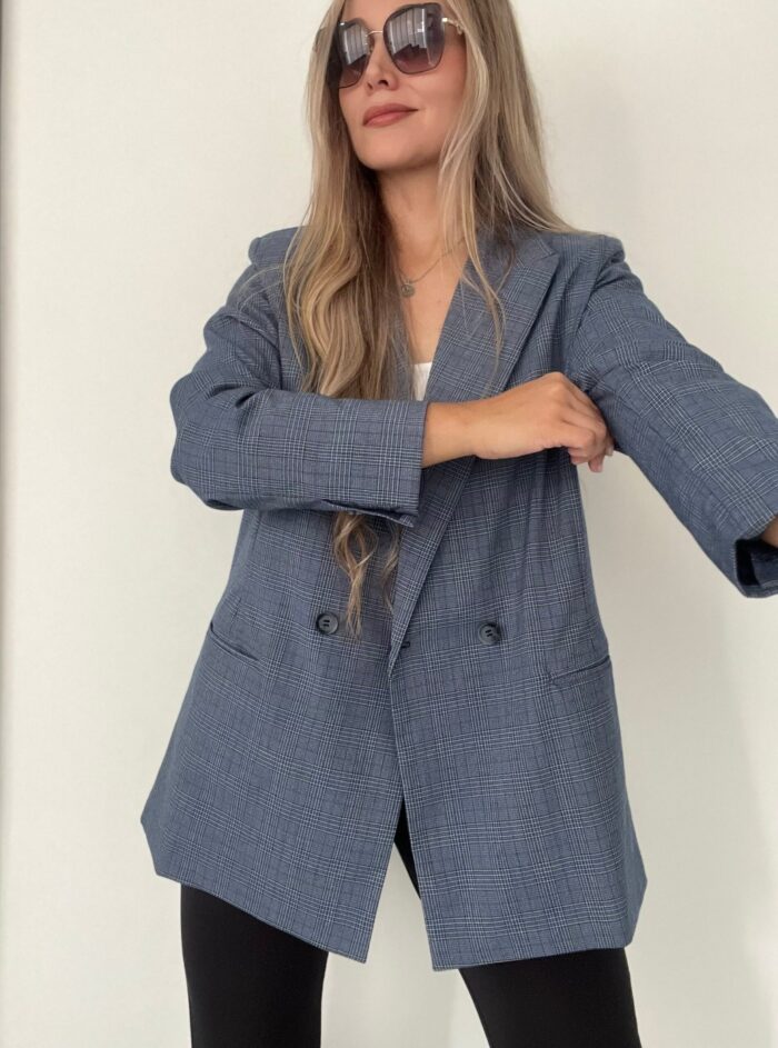Ref. 003: Blazer extra-oversize cuadros azul - Image 9
