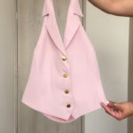 Ref. 085-4: Chaleco cuello - palo de rosa