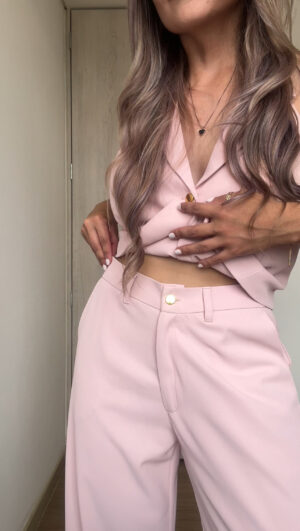 Ref. 085: Blazer, Chaleco cuello y Pantalón clásico - palo de rosa - Image 10