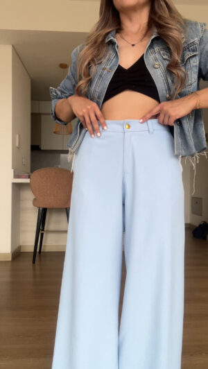 Ref. 085-3: Pantalón clásico recto sin prenses - azul bebé