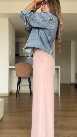 Ref. 085-3: Pantalón clásico recto sin prenses - palo de rosa - Image 5