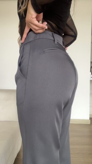 Ref. 081-1: Pantalón clásico semicampana - gris claro - Image 3