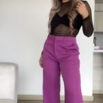 Ref. 081-1: Pantalón clásico semicampana - magenta