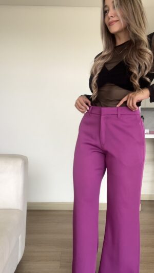 Ref. 081-1: Pantalón clásico semicampana - magenta - Image 3
