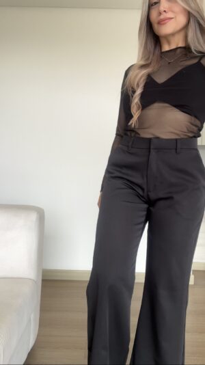 Ref. 081-1: Pantalón clásico semicampana - negro - Image 5