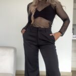 Ref. 081-1: Pantalón clásico semicampana - negro