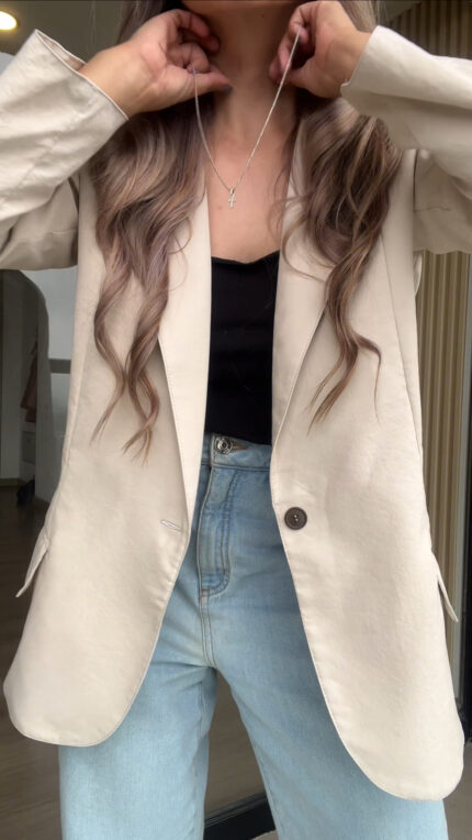 Ref. 086: Blazer clásico informal - nude