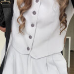 Ref. 087-1: Chaleco semiceñido-Gris perla