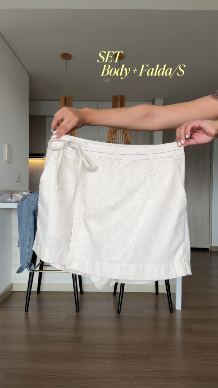 Ref.092:Falda Short Y Body -Nude-Berenjena - Image 6
