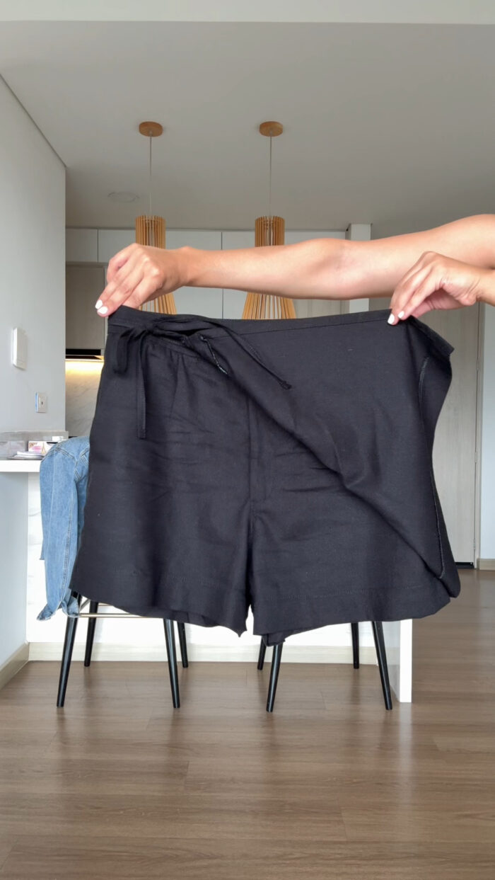 Ref.092:Falda Short Y Body -Negro-Azul Bebé - Image 5