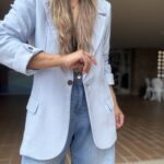 Ref.098-1: Blazer Clásico oversize- Azul Bebé