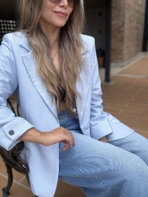 Ref.098-1: Blazer Clásico oversize- Azul Bebé - Image 2