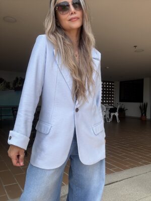 Ref.098-1: Blazer Clásico oversize- Azul Bebé - Image 3