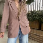 Ref.098-1: Blazer Clásico oversize- Moka