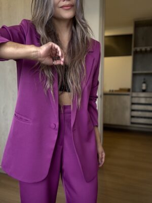 Ref.099: Blazer Elegante y pantalón clásico recto- Magenta - Image 6