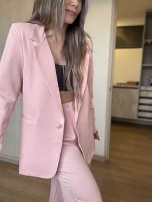 Ref.099: Blazer Elegante y pantalón clásico recto- Palo de Rosa - Image 7