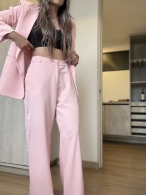 Ref.099: Blazer Elegante y pantalón clásico recto- Palo de Rosa - Image 11