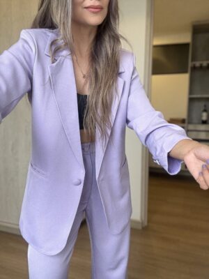 Ref.099 Blazer Elegante y pantalón clásico recto- Lila - Image 3
