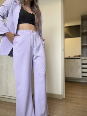 Ref.099 Blazer Elegante y pantalón clásico recto- Lila - Image 12