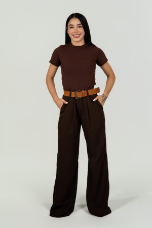 Ref.113: Básica Estilo Body Manga corta Y Pantalón 1 prense - Moka - Image 5