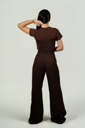 Ref.113: Básica Estilo Body Manga corta Y Pantalón 1 prense - Moka - Image 2