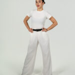 Ref.113: Básica Estilo Body Manga corta Y Pantalón 1 prense - Hueso