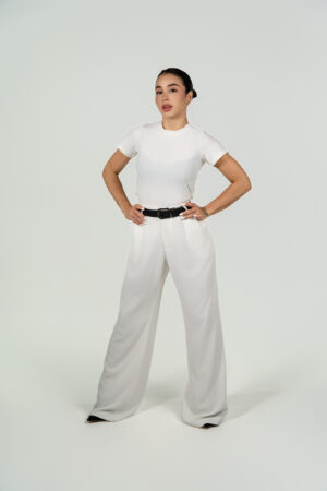 Ref.113: Básica Estilo Body Manga corta Y Pantalón 1 prense - Hueso