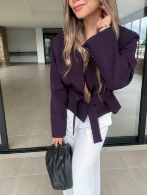 Ref. 116: Blazer Corto Oversize Berenjena - Image 6