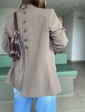 Ref. 117: Blazer Largo Semi-Oversize Verde Trigo - Image 3