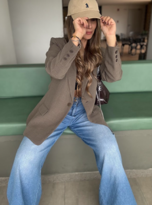 Ref. 117: Blazer Largo Semi-Oversize Verde Trigo - Image 2