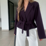 Ref. 116: Blazer Corto Oversize Berenjena