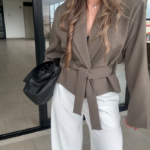 Ref. 116: Blazer Corto Oversize verde Trigo